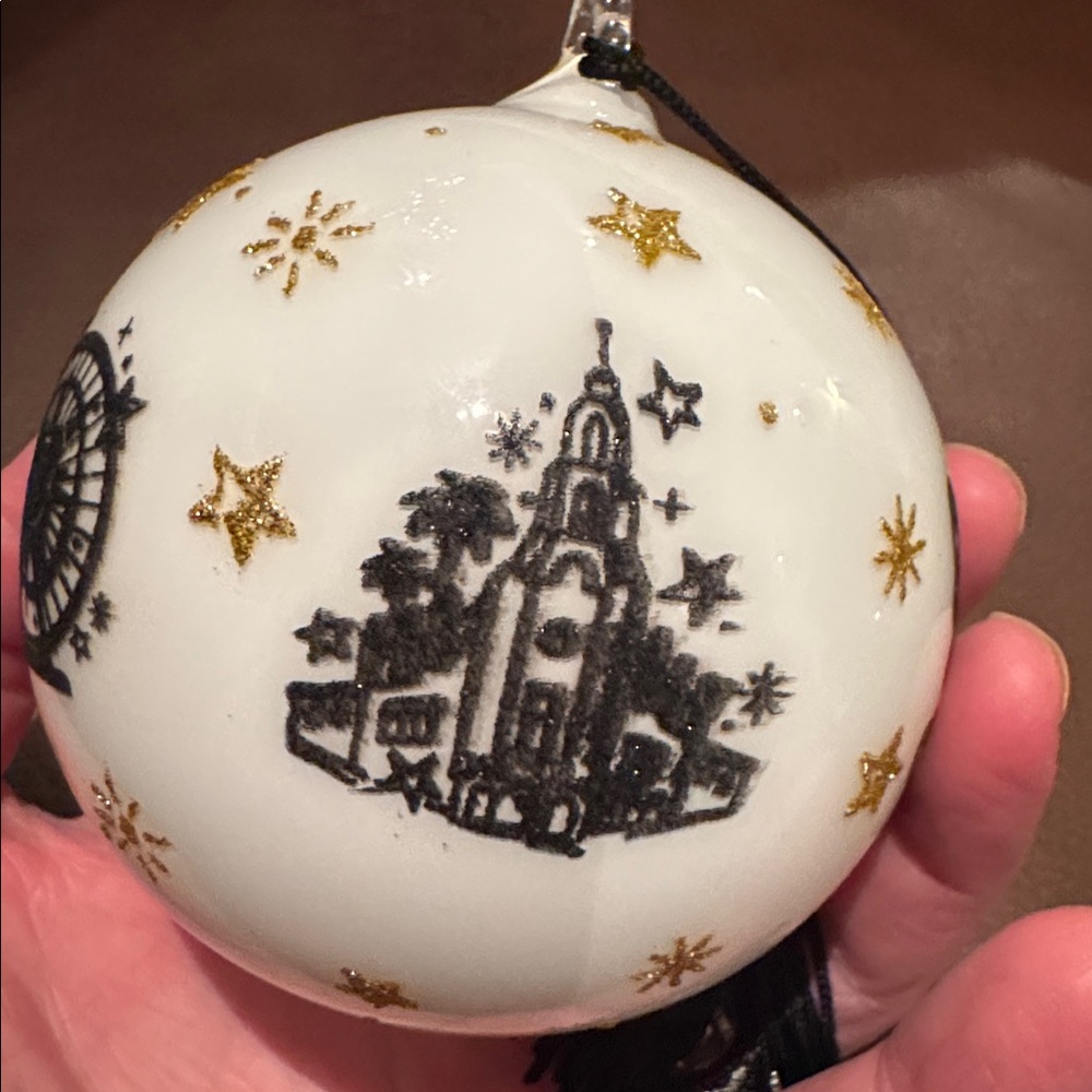 Disney Parks Mickey Mouse Sourscerer Blown Glass Ornament with Tassel Hanger - Picture 9 of 10